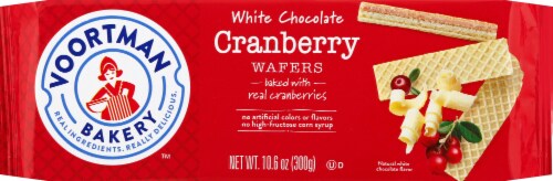 Voortman White Chocolate Cranberry Wafers Perspective: front