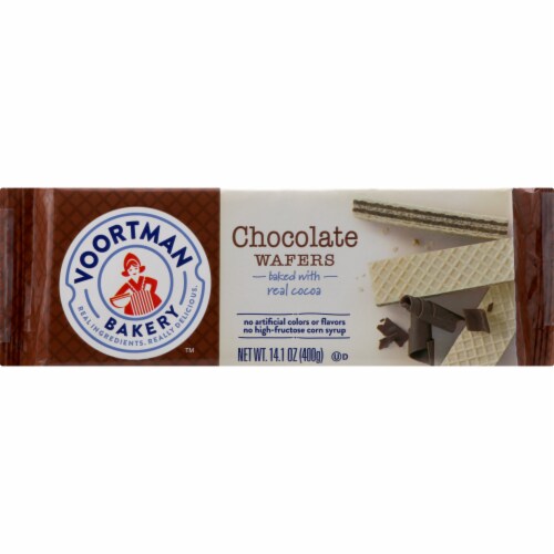 Voortman Chocolate Wafer Cookies Perspective: front