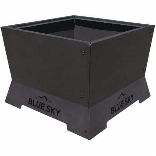 Blue Sky 22 In. Square Wood Smokeless Fire Pit SFP22SQ-B Perspective: front