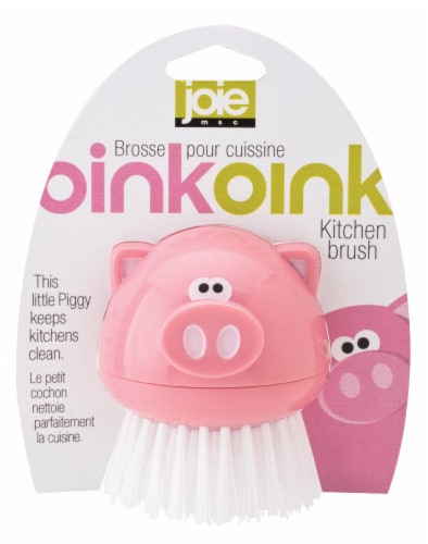 Joie Oink Oink Kitchen Brush - Pink Perspective: front