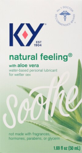 K-Y Natural Feeling Water Based Personal Lubricant with Aloe Vera Perspective: front