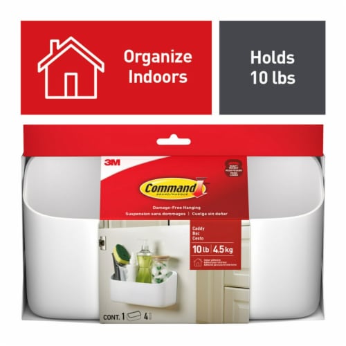 Command Bath Large Water-Resistant Adhesive Refill Strips, 4-Large Strips,  Re-Hang Large Bath Hooks or Caddies