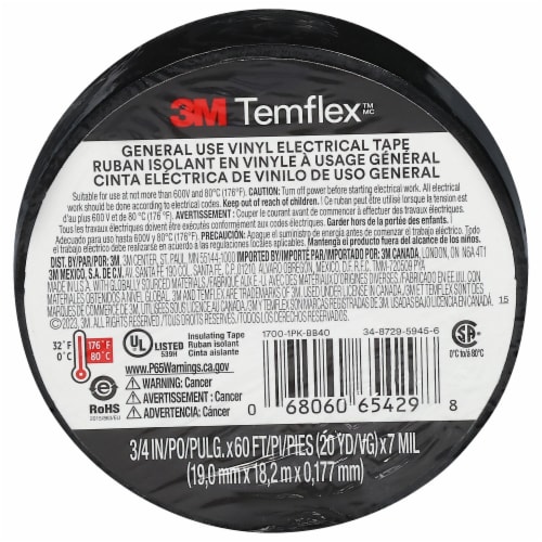 3M Temflex™ 1700 Vinyl Electrical Tape Perspective: front