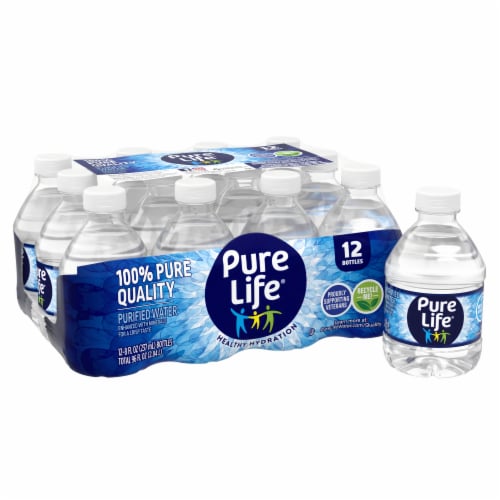 Pure Life Purified Bottled Water, 8 Ounce, 24-pack