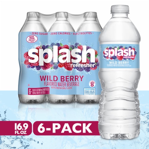 Splash Blast Wild Berry Flavored Water Beverage, 6 bottles / 16.9 fl oz ...