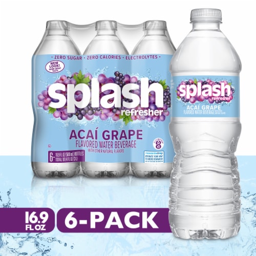 Splash Blast™ Acai Grape Flavored Bottled Water Perspective: front