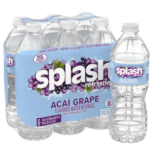 Splash Blast™ Acai Grape Flavored Bottled Water Perspective: front