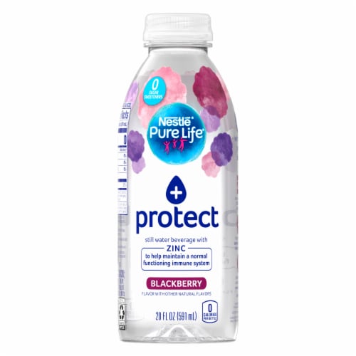 Pure Life® Blackberry Flavored Bottled Water Perspective: front