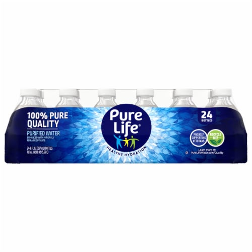 Pure Life Purified Water Plastic Bottled Water Perspective: front