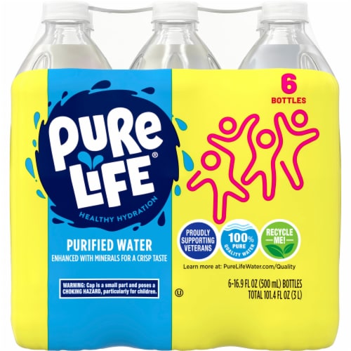 Pure Life Purified Water, 8 Fl Oz, Plastic Bottled Water (12 Pack) 