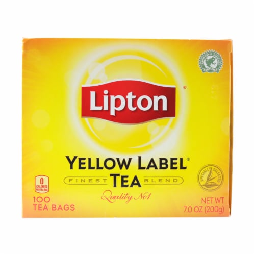 Lipton Yellow Label Orange Pekoe Tea Bags Perspective: front