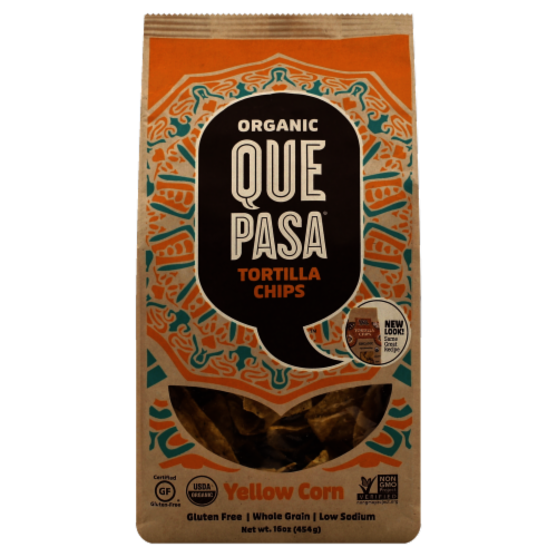 Que Pasa Organic Yellow Corn Tortilla Chips Perspective: front
