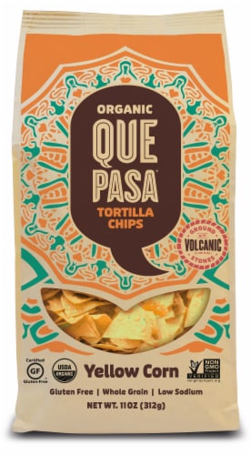 Que Pasa Organic Yellow Corn Tortilla Chips Perspective: front