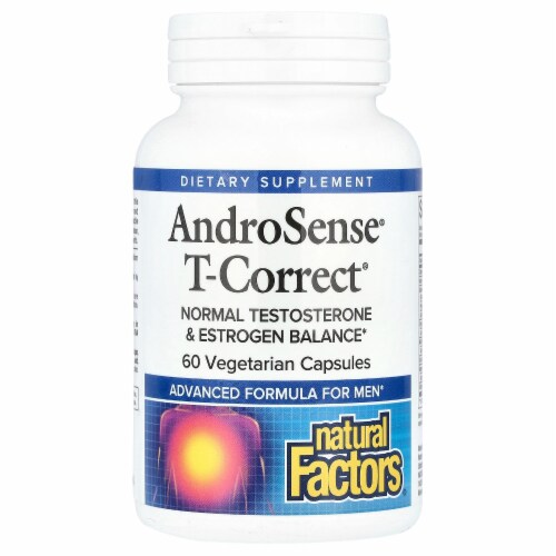Natural Factors AndroSense T-Correct, 60 Capsules Perspective: front