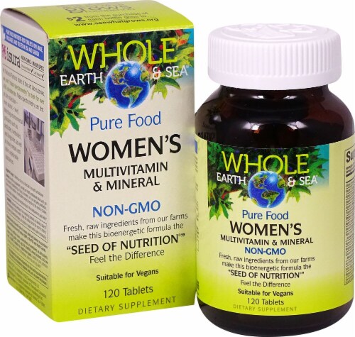 Natural Factors Whole Earth & Sea® Women's Mutlivitamin & Mineral Perspective: front