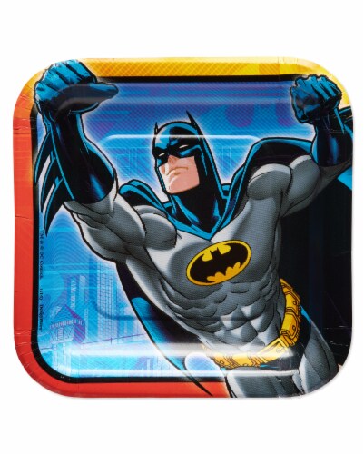 American Greetings Batman Disposable Paper Dessert Plates Perspective: front