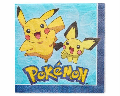American Greetings Pokemon Disposable Paper Lunch Napkins Perspective: front