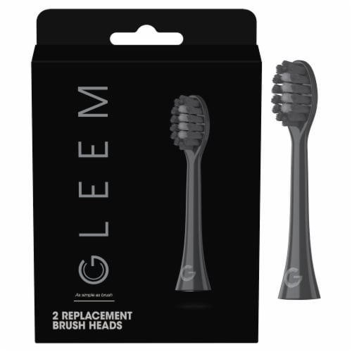 Gleem Black Toothbrush Refill Head Perspective: front