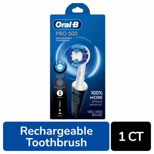 Oral-B Black Rechargeable Pro 500 Electric Toothbrush with Brush Head, 1 ct  - Kroger