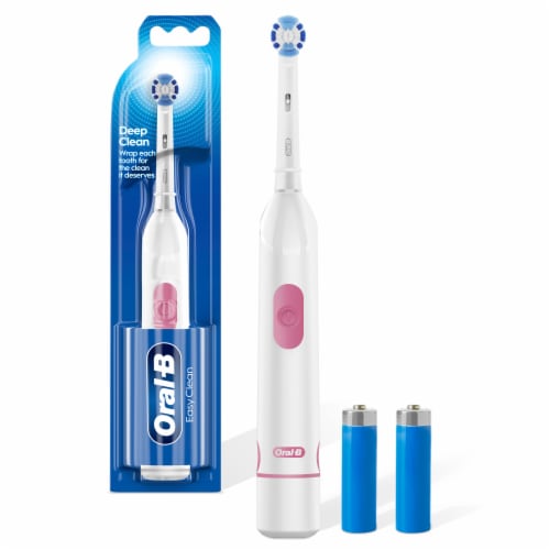 Oral-B Revolution White Battery Toothbrush Perspective: front