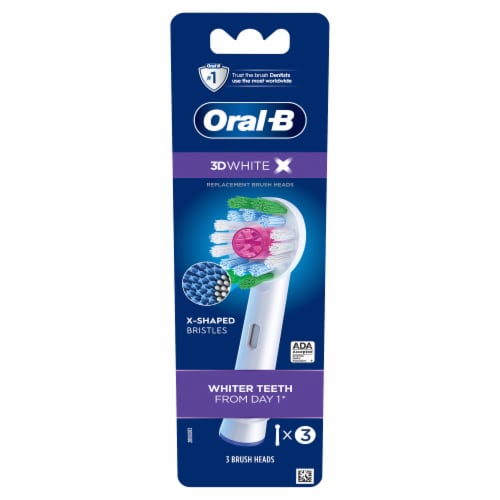 Oral-B 3D White Electric Toothbrush Replacement Brush Heads Perspective: front
