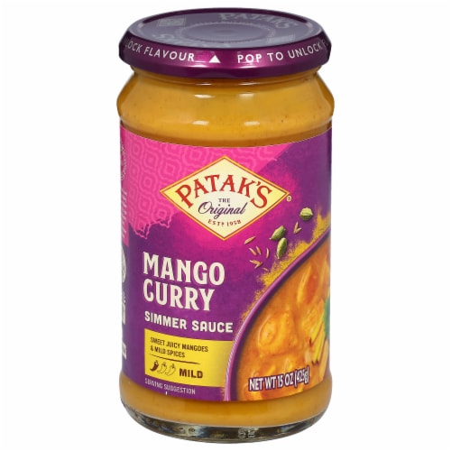 Patak's® Mango Curry Indian Mild Simmer Sauce Perspective: front