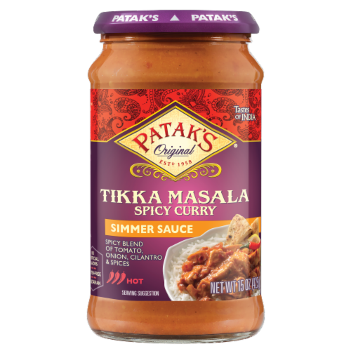 Patak's® Hot & Spicy Tikka Masala Sauce Perspective: front
