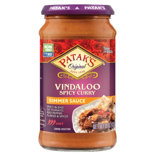 Patak's® Hot & Spicy Vindaloo Sauce Perspective: front