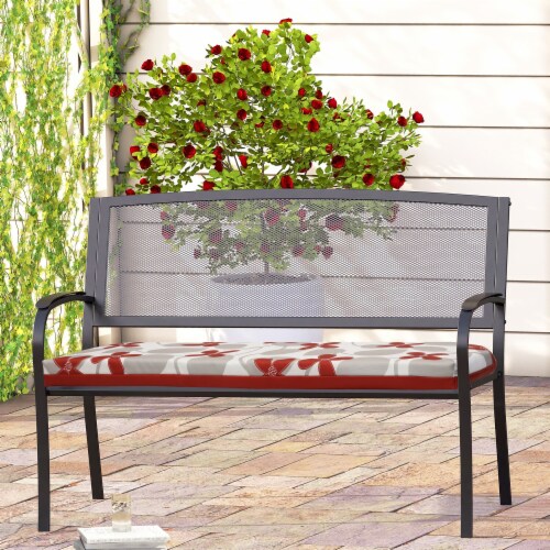 Red shop garden bench