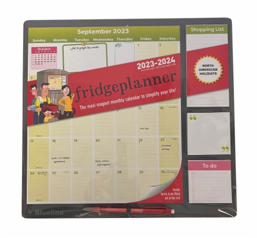 Rediform Fridgeplanner Monthly Magnet Calendar Perspective: front