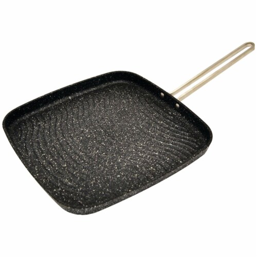 The Rock By Starfrit 030321-006-000 The Rock By Starfrit 10 Grill Pan With Bakelite Handles Perspective: front
