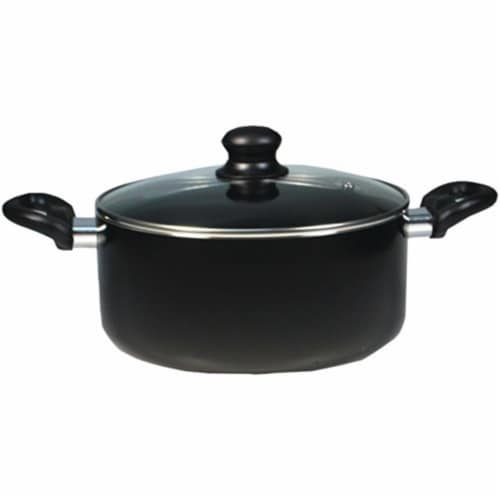 Starfrit Usa Inc Black Saucepan With Lid, 5.3 qt. Perspective: front
