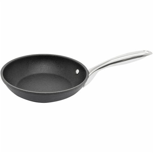 THE ROCK by Starfrit 8 in. Forged Aluminum Diamond Fry Pan Black (034720-004-0000) SRFT034720 Perspective: front
