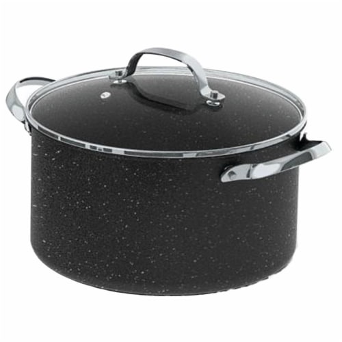 Starfrit Usa Inc Casserole 6 qt. With Glass Lid Stainless Steel & Handle Perspective: front