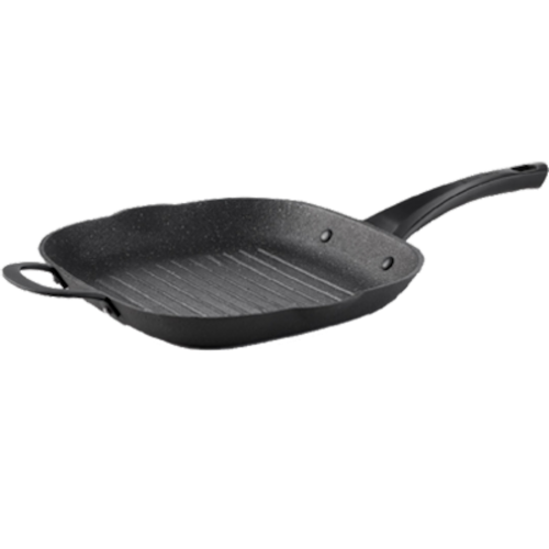 Starfrit The Rock 060903-004-0000 11 Cast Iron Grill Pan, Black Perspective: front