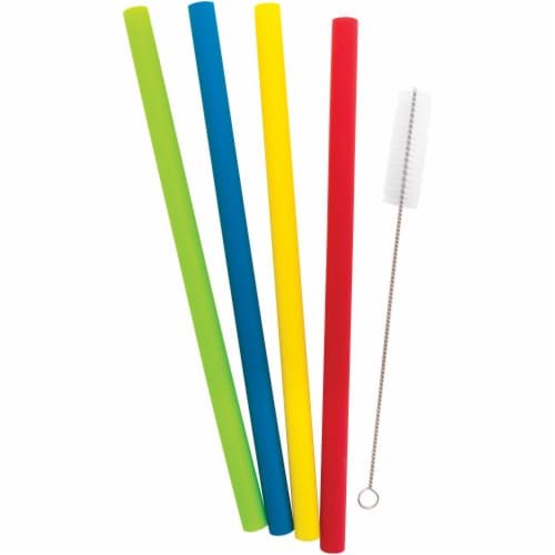 Starfrit Reusable Silicone Straws - Pack of 4 Perspective: front