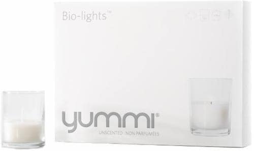 Yummi Bio-Lights Unscented Renewable Candles - 12 Pack - White Perspective: front