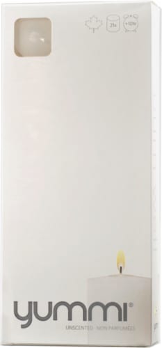 Yummi Unscented Votive Candles - White Perspective: front