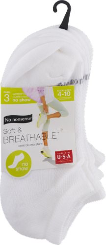 No Nonsense Women's Soft and Breathable Cushioned No-Show Socks