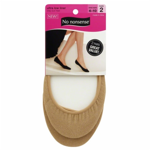 No Nonsense Women's Ultra Low Liners - Tan, 2 pk - Fred Meyer