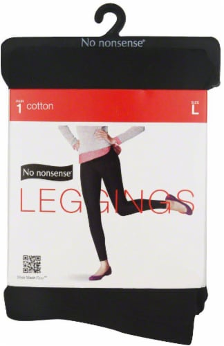 No Nonsense Cotton Leggings - Black, Large - Fred Meyer