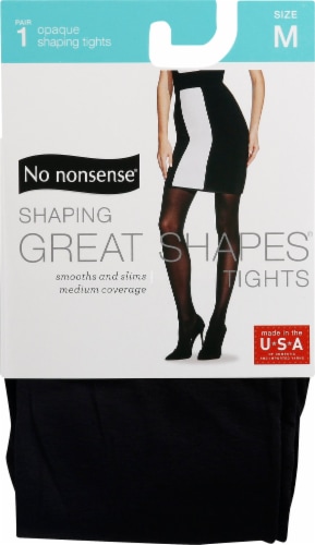 No Nonsense Great Shapes Women's Opaque Tights - Black, M