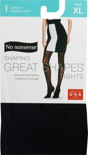 No Nonsense Great Shapes Extra Large Opaque Tights - Black, 1 ct - Kroger