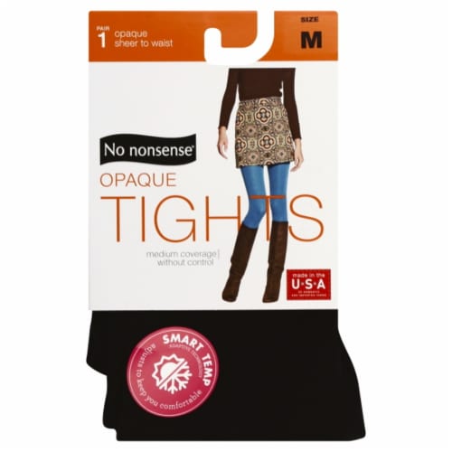 No Nonsense Opaque Sheer to Waist Tights – Black, 1 ct - Fred Meyer