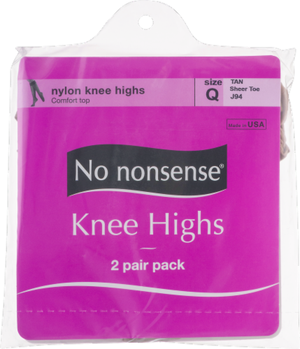 No Nonsense Knee High Stockings - 2 pk - Tan, Q - Fry’s Food Stores