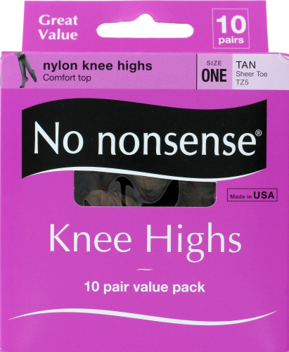 No Nonsense Knee High Stockings - 10 pk - Tan, One - Smith's Food and Drug