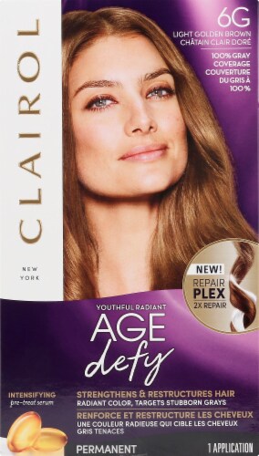 Clairol Age Defy 6G Light Golden Brown Permanent Hair Color, 1 ct - Metro  Market