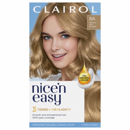 Clairol Nicen Easy 8a Medium Ash Blonde Hair Color 1 Ct Smiths 