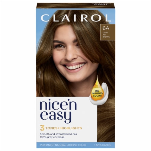 Clairol Nice'n Easy 6A Light Ash Brown Permanent Hair Color, 1 ct - Fry's  Food Stores