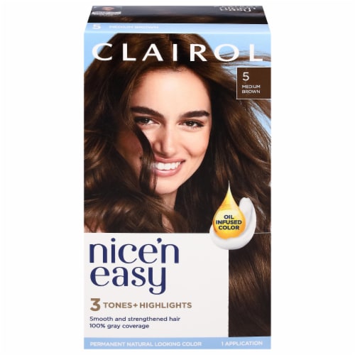 Clairol Nice'n Easy 5 Medium Brown Hair Color Perspective: front
